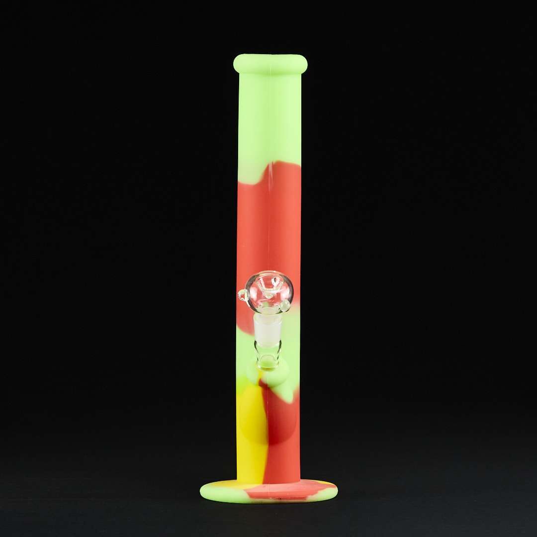 Bong de silicona 36cm Colores con cazoleta de cristal