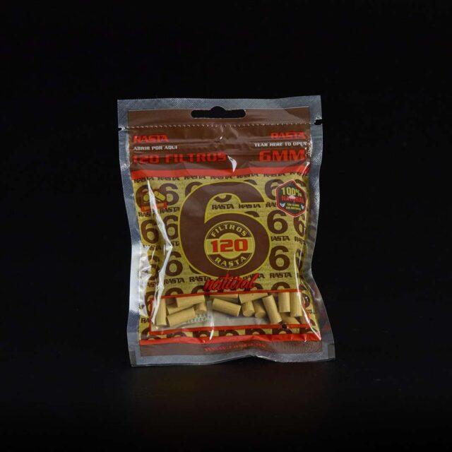 Boquillas Filtros de espuma Rasta 6mm Natural - 120u.
