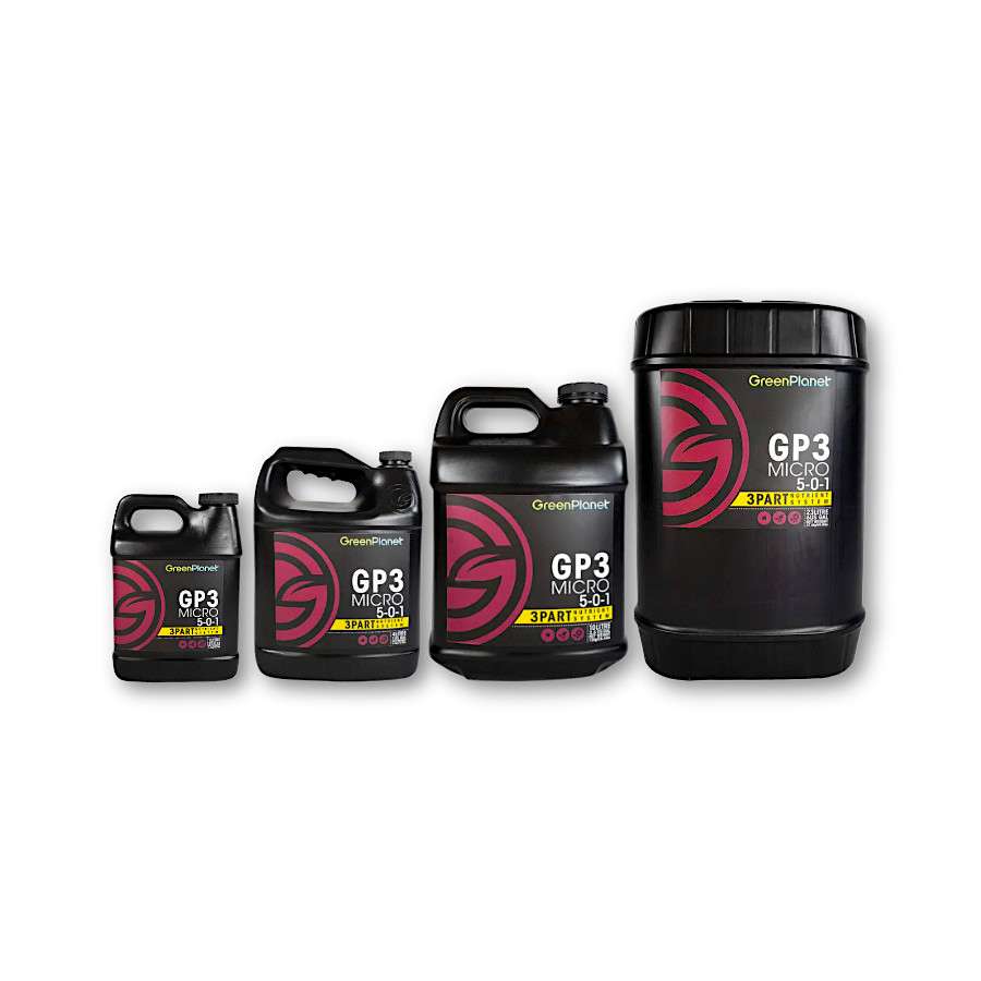 GP3 Micro de Green Planet Nutrients Fertilizante para Hidroponía en 3 partes