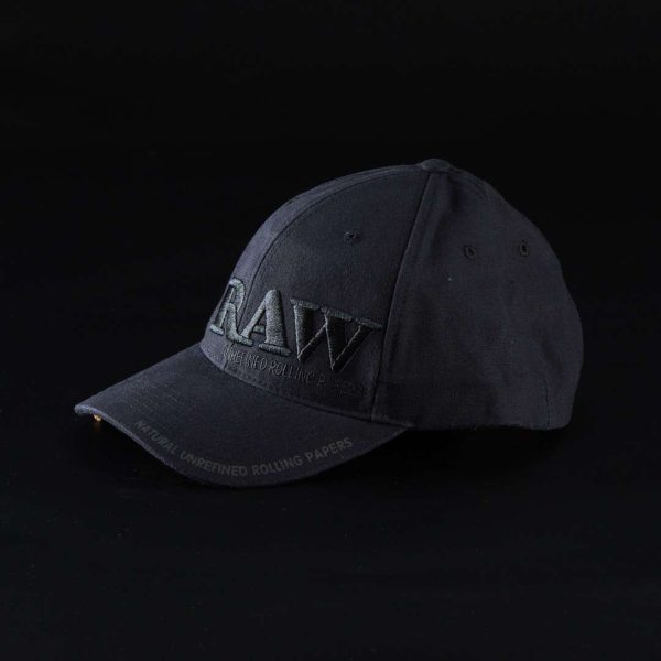 Gorra de Raw Black con logo Negro