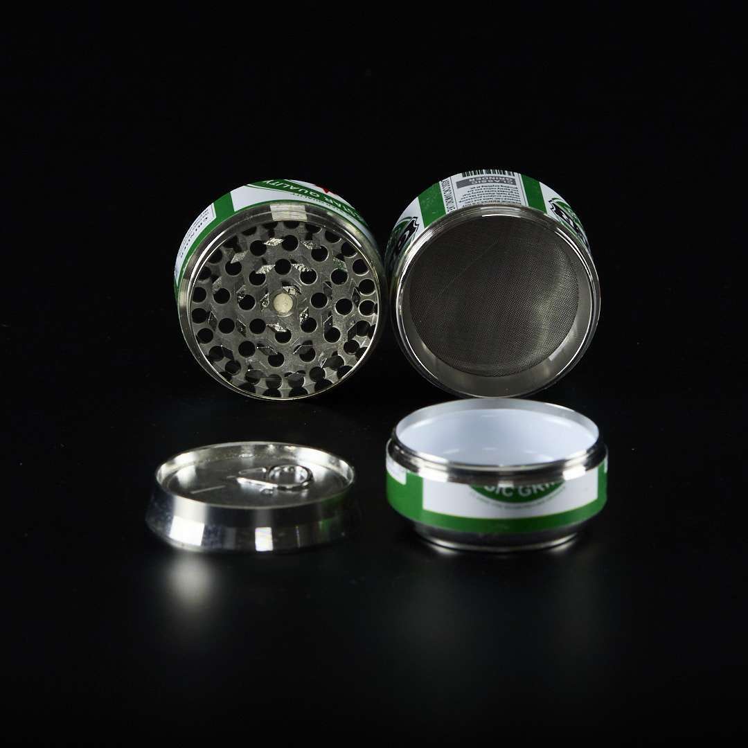 Grinder de metal Lata cerveza 4 partes