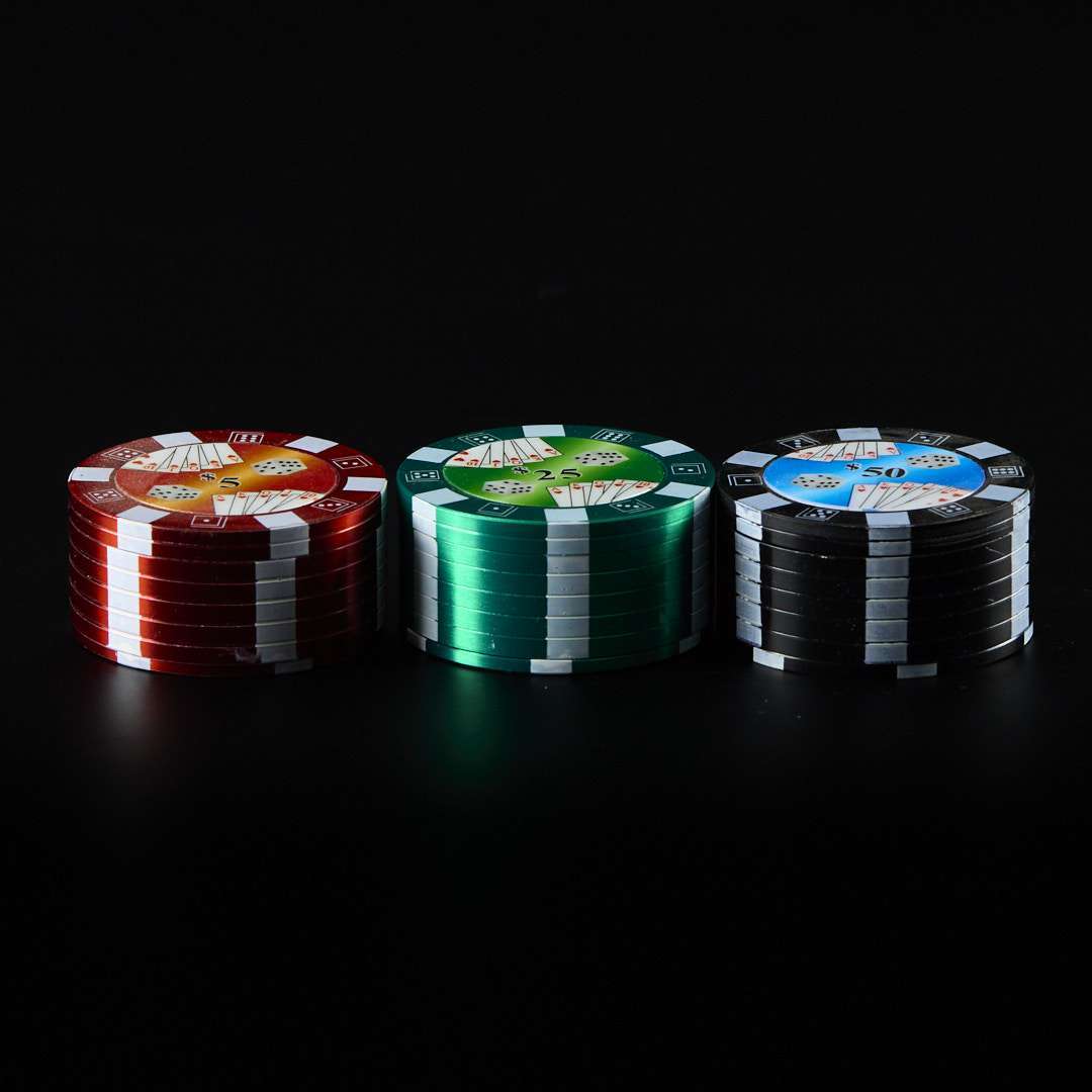 Grinder de metal Ficha de poker
