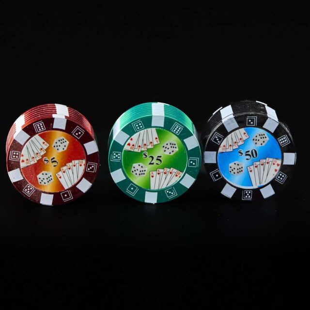 Grinder de metal Ficha de poker