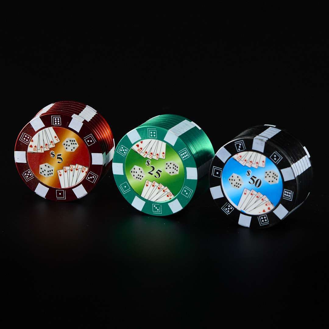 Grinder de metal Ficha de poker