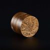 Grinder de madera y metal Hoja tallada