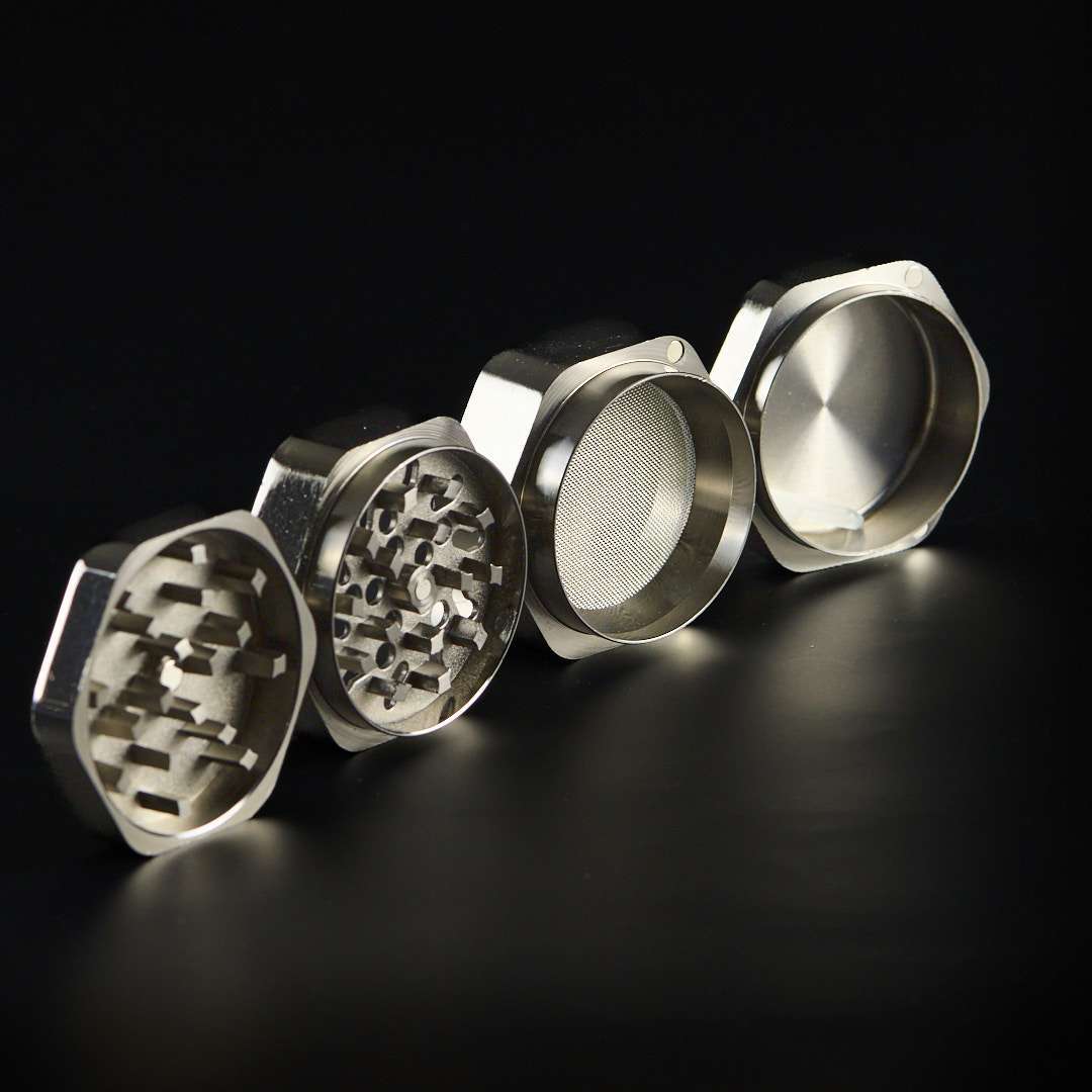 Grinder de metal Hexagonal 50mm Plata