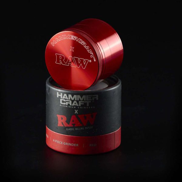 Grinder de metal Raw Hammercraft 40mm Rojo
