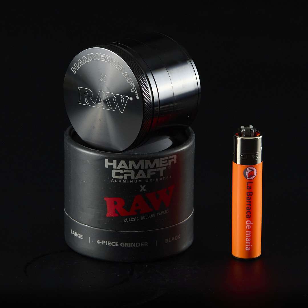 Grinder de metal Raw Hammercraft 56mm Negro