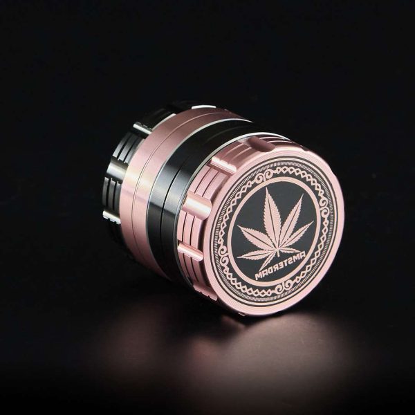 Grinder de metal Muescas con Hoja Rosa