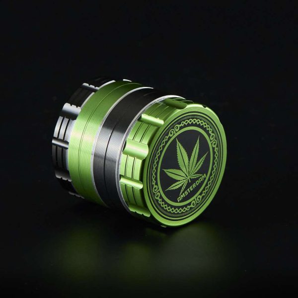 Grinder de metal Muescas con Hoja Verde