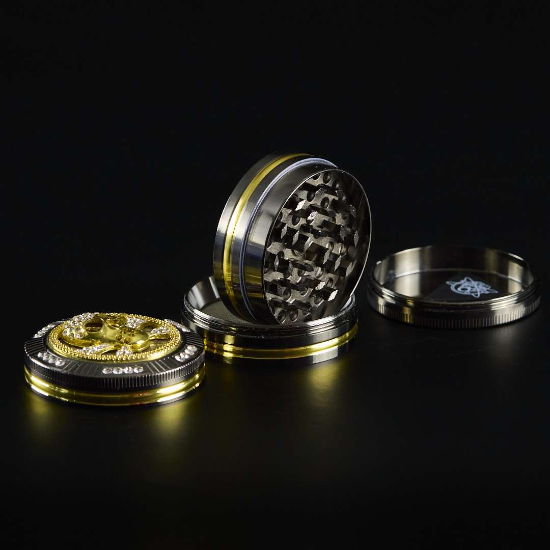 Grinder de metal Calavera brillante