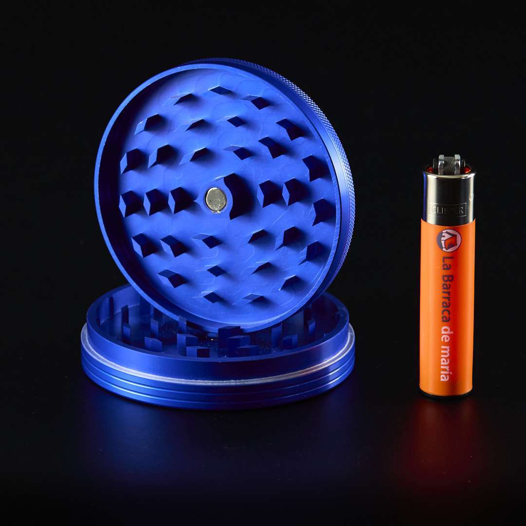 Grinder de metal Spiral Super Blender 90mm Blue