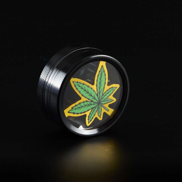 Grinder de metal Hoja recortada Verde