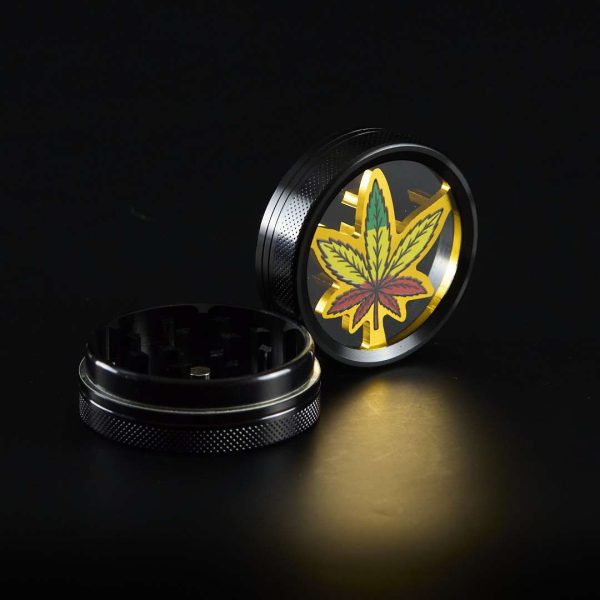 Grinder de metal Hoja recortada Rasta