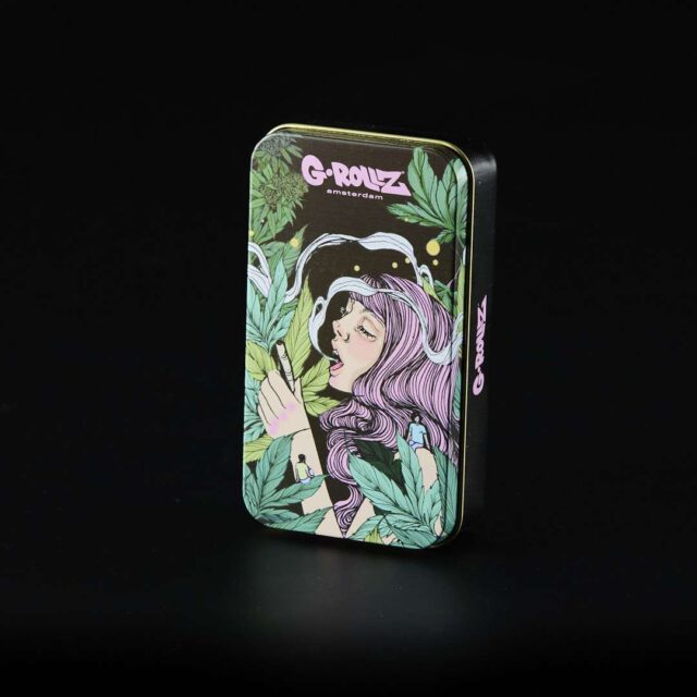 Caja de metal mediana - Smoking girl