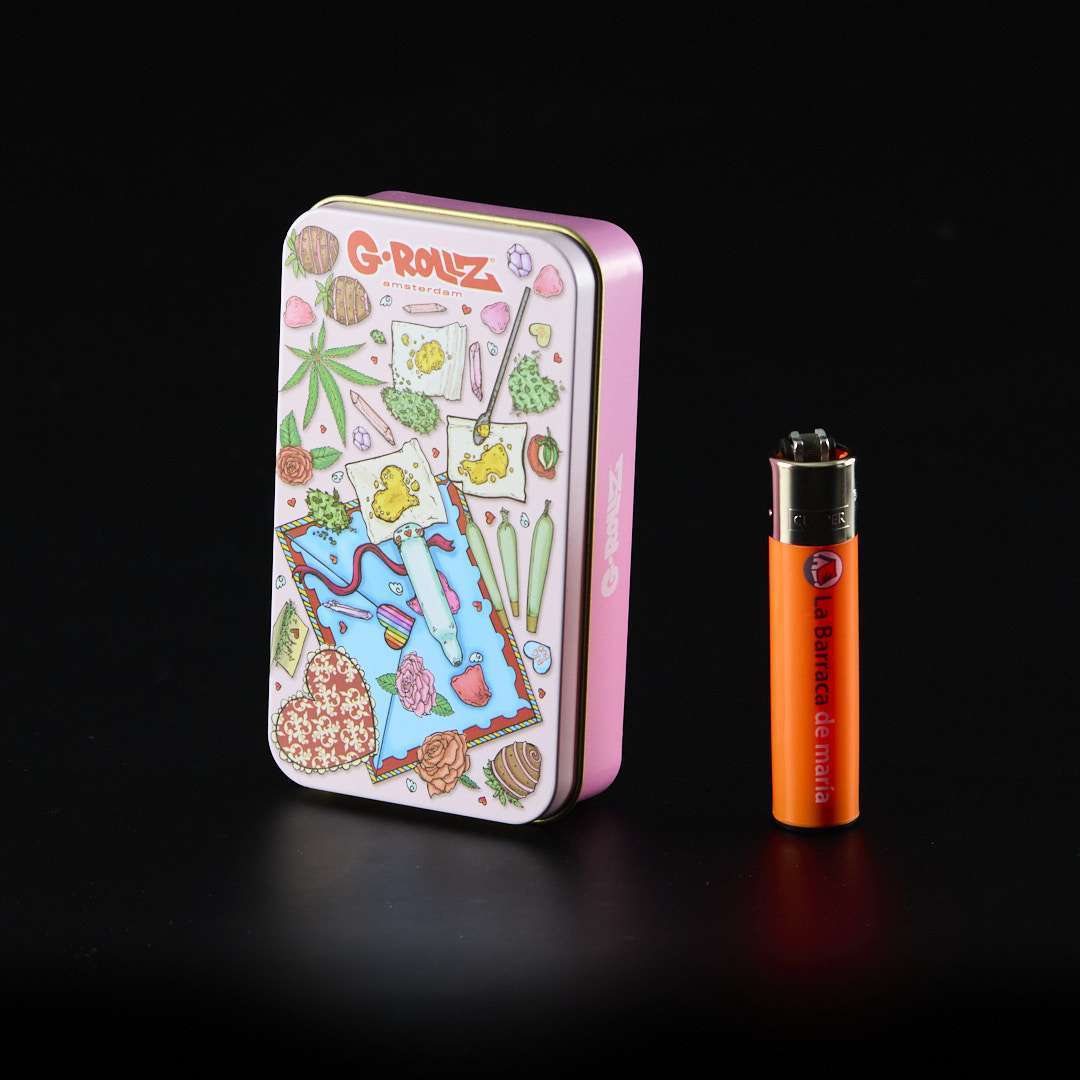 Caja de metal mediana - Grollz - Pic-Nic rosa