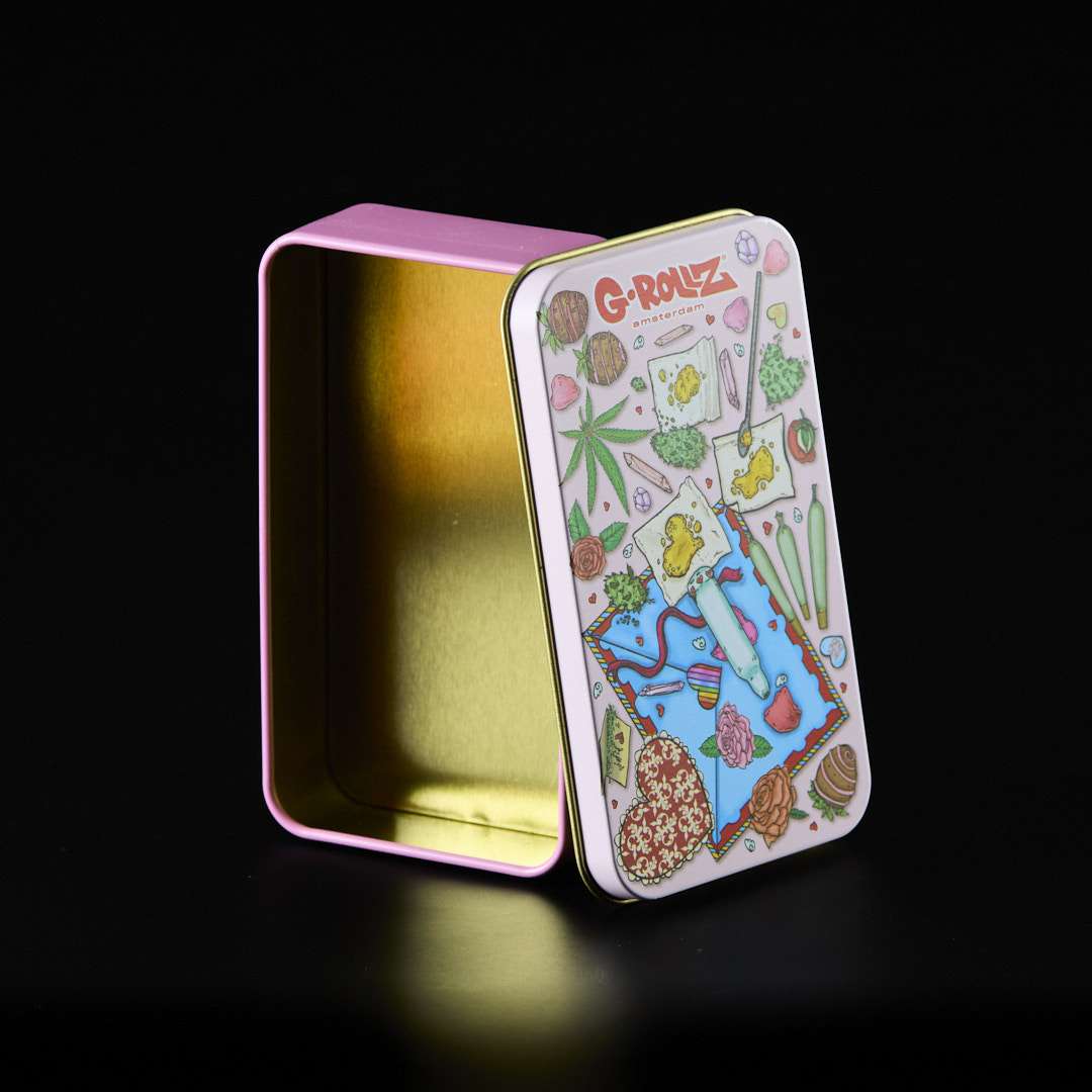 Caja de metal mediana - Grollz - Pic-Nic rosa