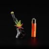 Pipa de madera y resina 12cm Hoja rasta en pie