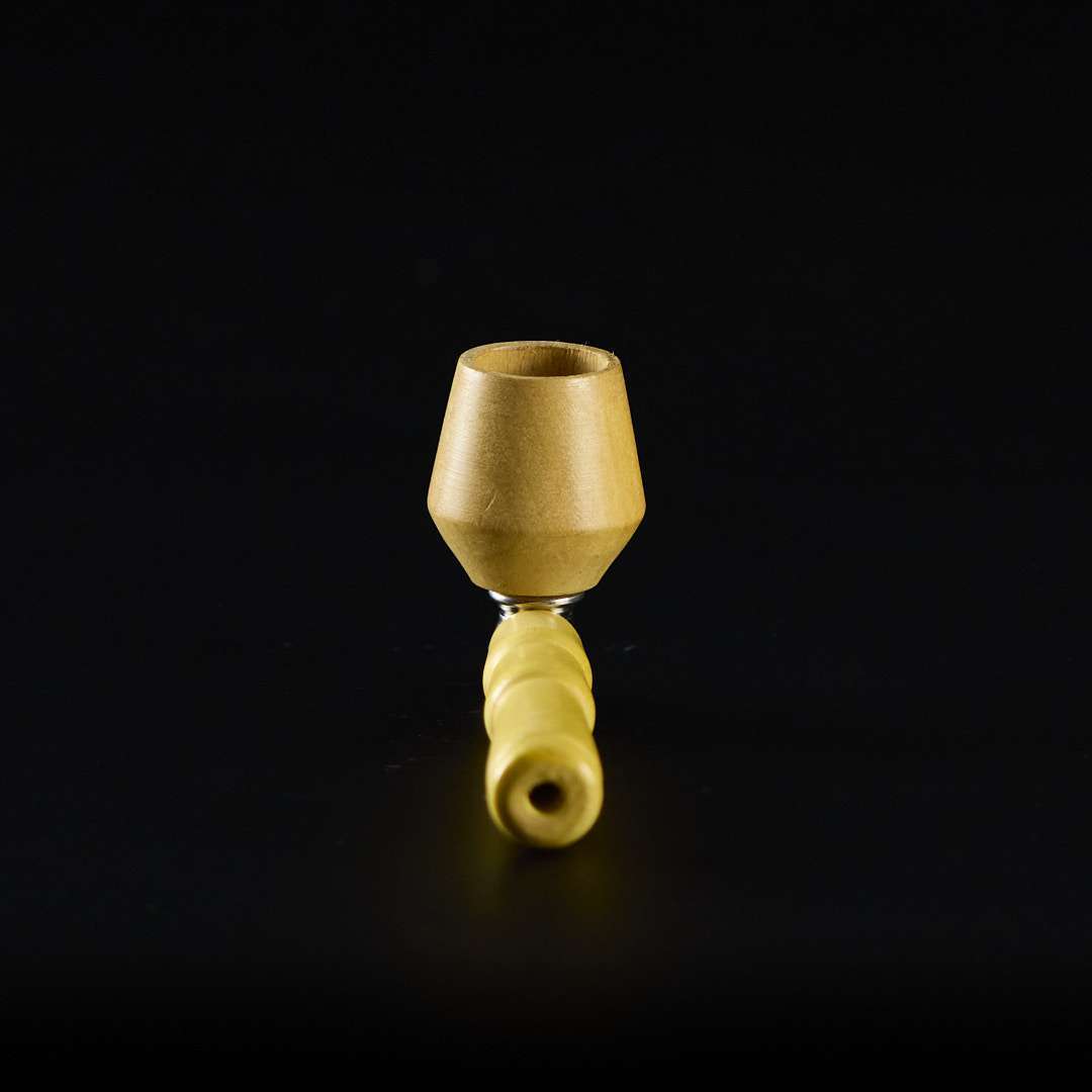 Pipa de madera clara 9cm Con cazoleta de madera