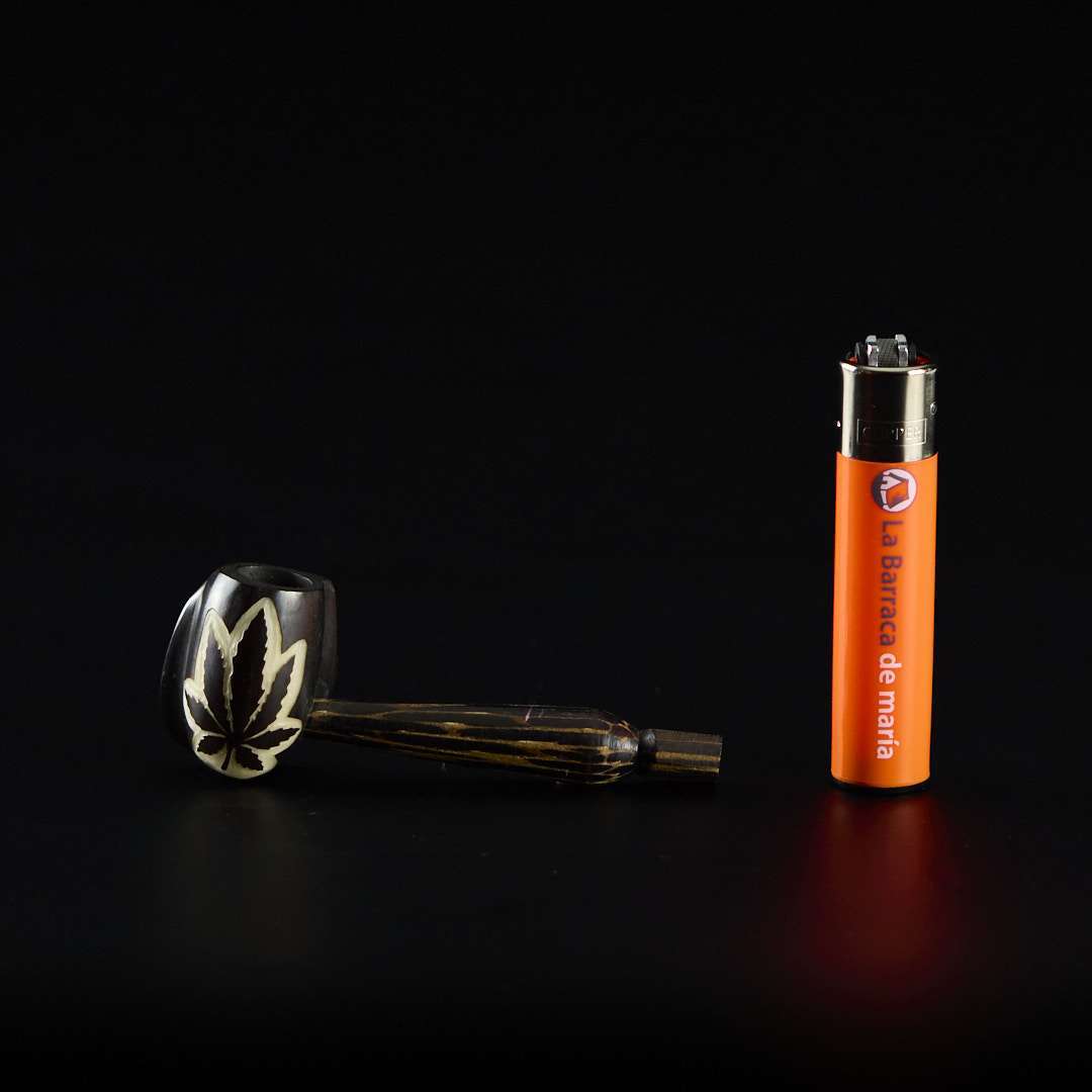 Pipa de marfil 9cm Vegan doble dibujo