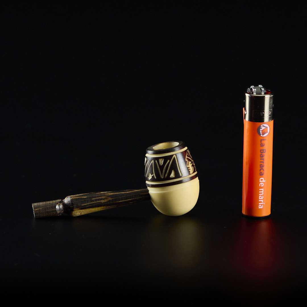 Pipa de tagua 10cm Grande redonda