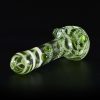 Pipa de cristal americana 14cm Puntos laterales Verde
