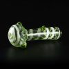 Pipa de cristal americana 14cm Puntos laterales Verde