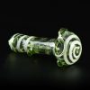 Pipa de cristal americana 14cm Puntos laterales Verde