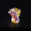 Pipa de cristal americana 14cm Puntos laterales Transparente