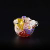 Pipa de cristal americana 14cm Puntos laterales Transparente