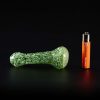 Pipa de cristal americana 12.5cm Verde Jaspeado con ojo frontal