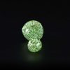 Pipa de cristal americana 12.5cm Verde Jaspeado con ojo frontal