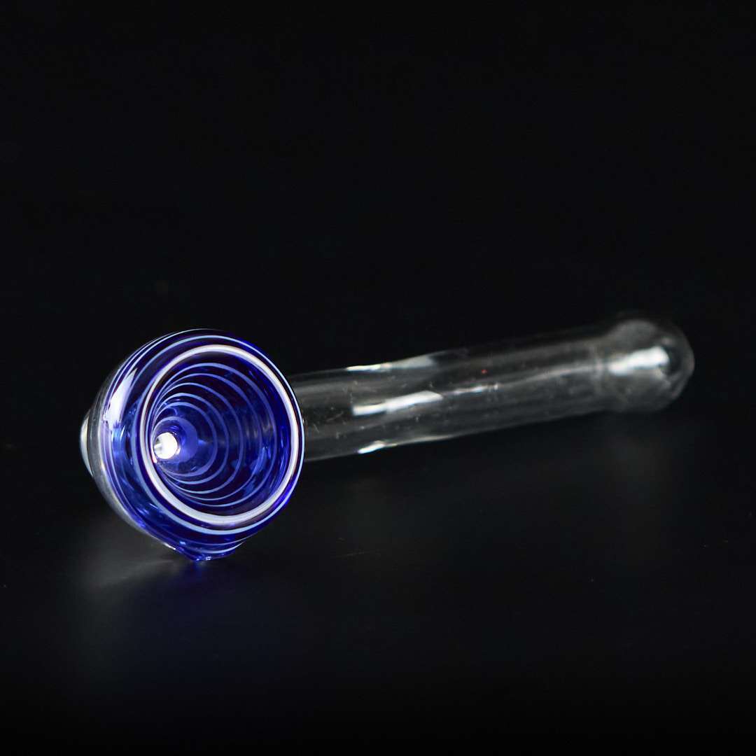 Pipa de cristal 10cm - Cazoleta con espiral