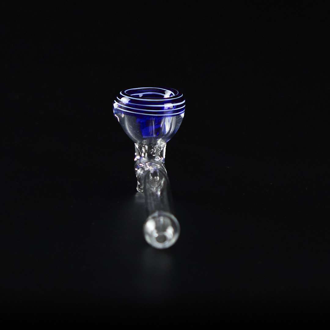 Pipa de cristal 10cm - Cazoleta con espiral