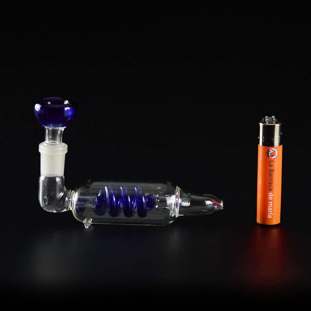 Pipa de cristal 13cm Con espiral interna