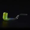 Pipa de cristal 13cm Pipa clásica curva con cazoleta colorada
