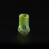 Pipa de cristal 13cm Pipa clásica curva con cazoleta colorada