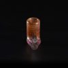 Pipa de cristal 13cm Pipa clásica curva con cazoleta colorada