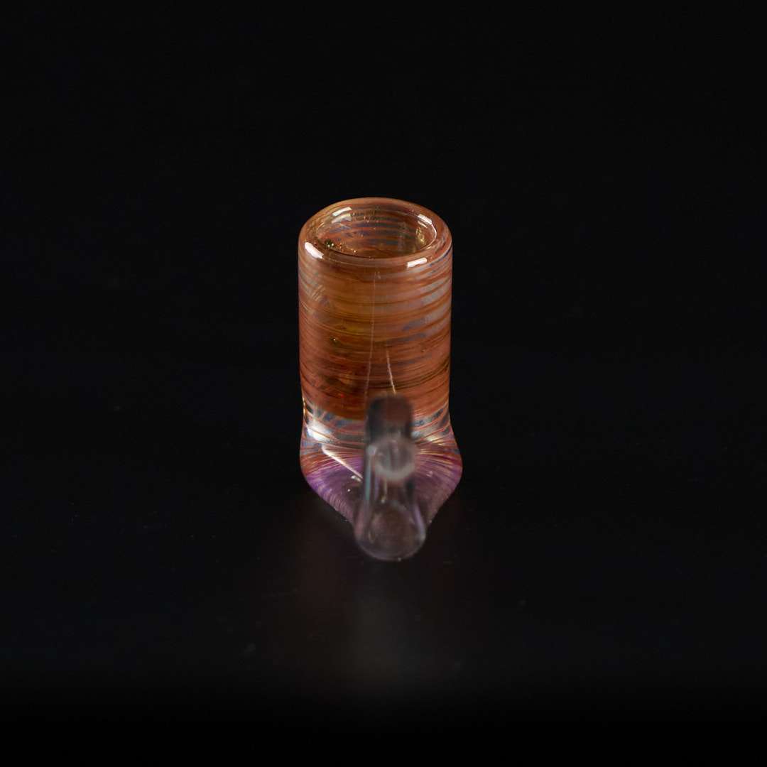 Pipa de cristal 13cm Pipa clásica curva con cazoleta colorada