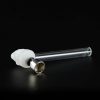 Pipa de cristal y metal 13cm Calavera con cazoleta de metal
