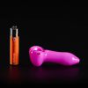 Pipa de cristal americana 10cm Solid rosa