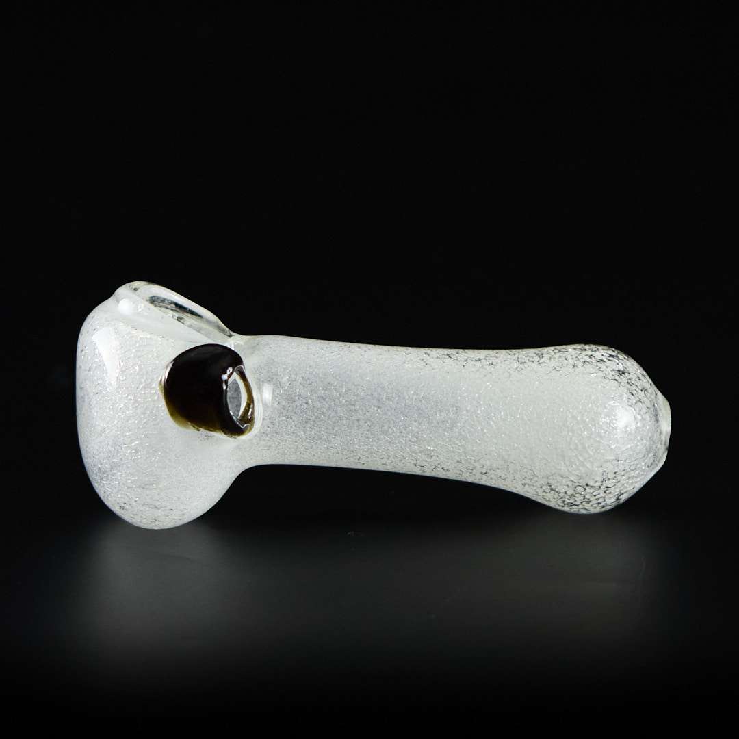 Pipa de cristal americana 9cm White Glow