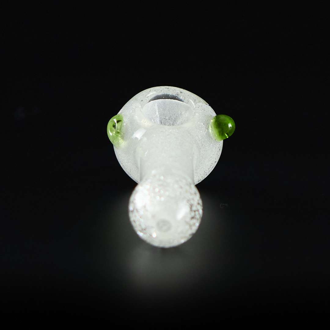 Pipa de cristal americana 9cm White Glow