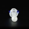 Pipa de cristal americana 9cm White Glow