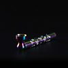 Pipa de cristal y metal 10cm Tornasol con rejillas