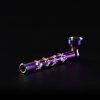 Pipa de cristal y metal 10cm Tornasol con rejillas