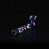 Pipa de cristal y metal 10cm Tornasol con rejillas