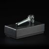 Pipa de cristal y metal 10cm Martillo con cazoleta de cristal