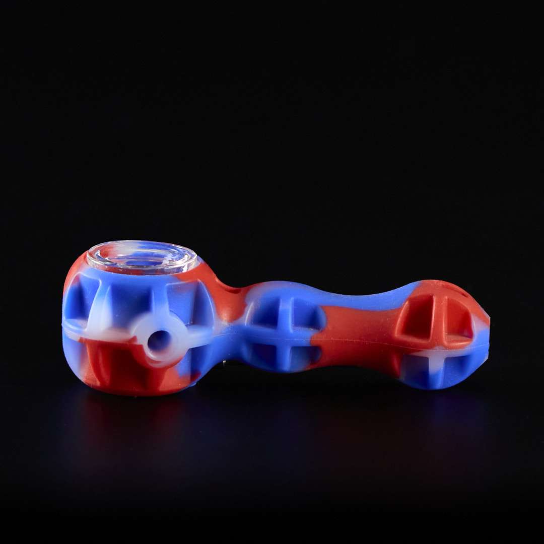 Pipa de silicona 10cm American style con cazoleta de cristal y dabber