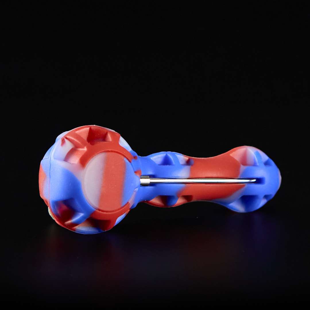 Pipa de silicona 10cm American style con cazoleta de cristal y dabber